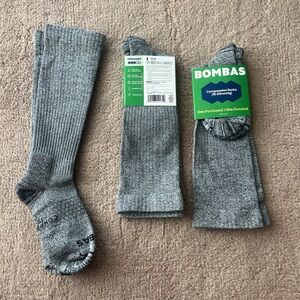 Bombas Gray Compression Socks- pack of 3